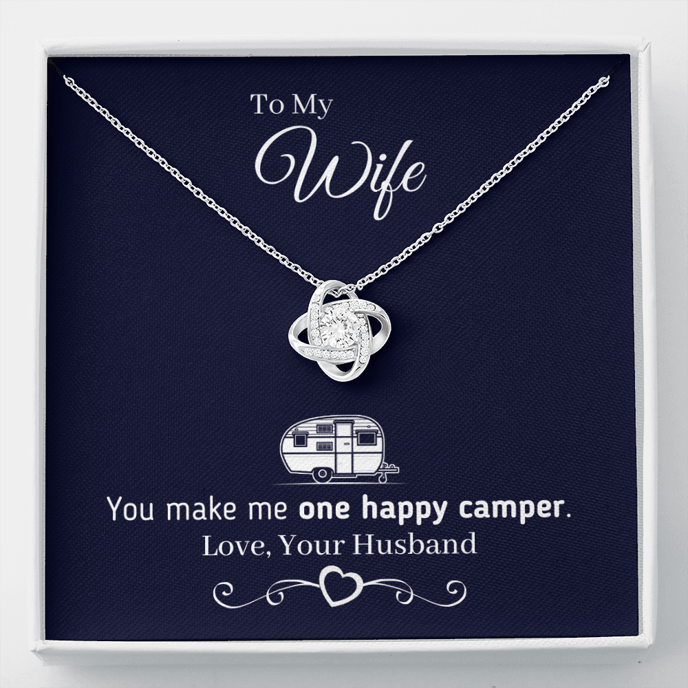 Gift for Wife "One Happy Camper" Necklace