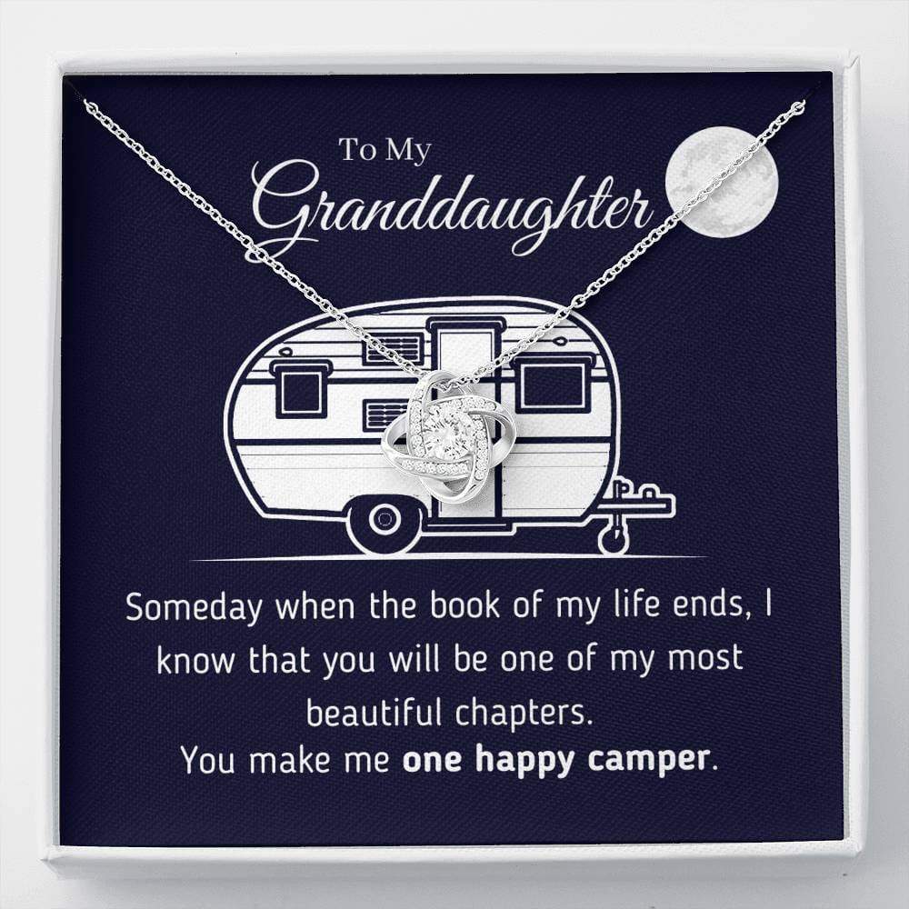 To My Granddaughter - You Make Me One Happy Camper Necklace