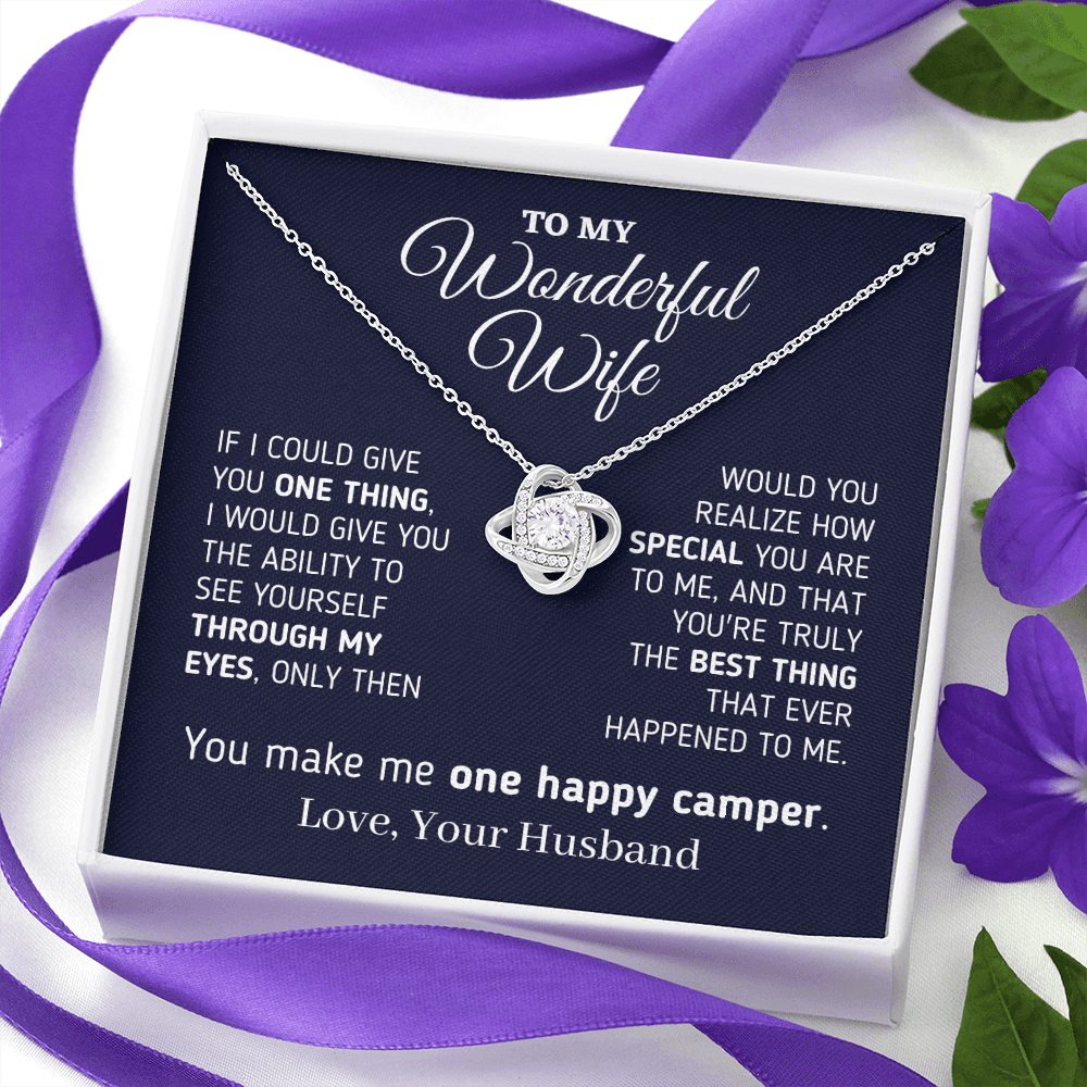 Gift for Wife - "One Thing Happy Camper" Necklace