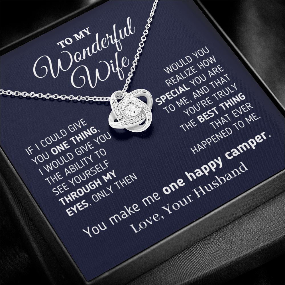 Gift for Wife - "One Thing Happy Camper" Necklace