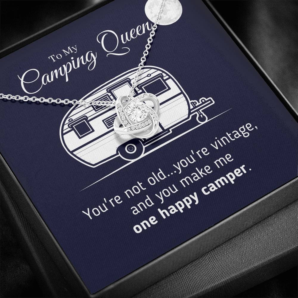 "To My Camping Queen - You're Not Old You're Vintage" - Necklace