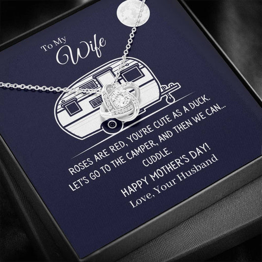 Funny "To My Wife - Let's Go To The Camper" Mother's Day Necklace