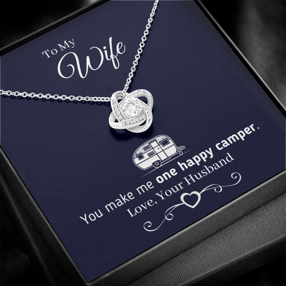 Gift for Wife "One Happy Camper" Necklace