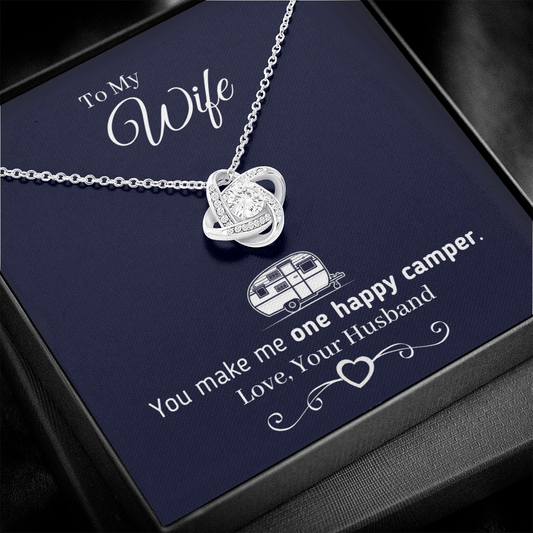 Gift for Wife "One Happy Camper" Necklace