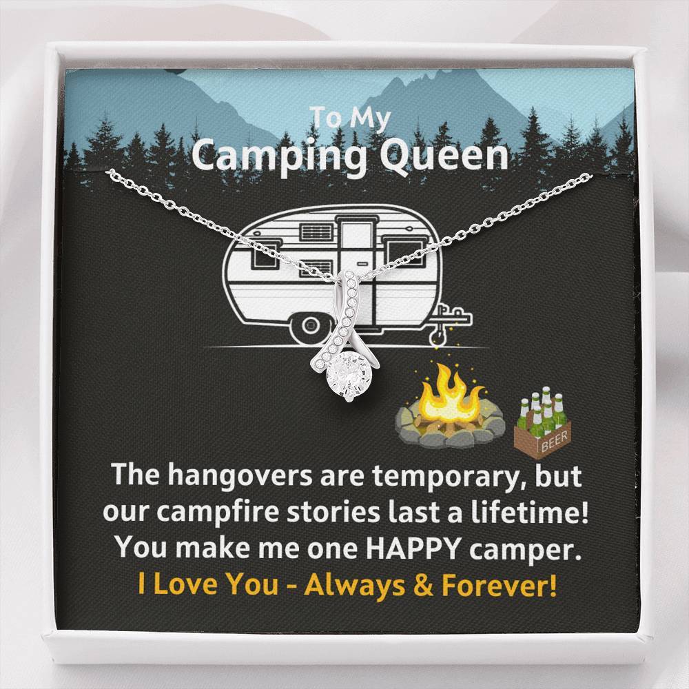 To My Camping Queen - Our Campfire Stories Last a Lifetime - Necklace