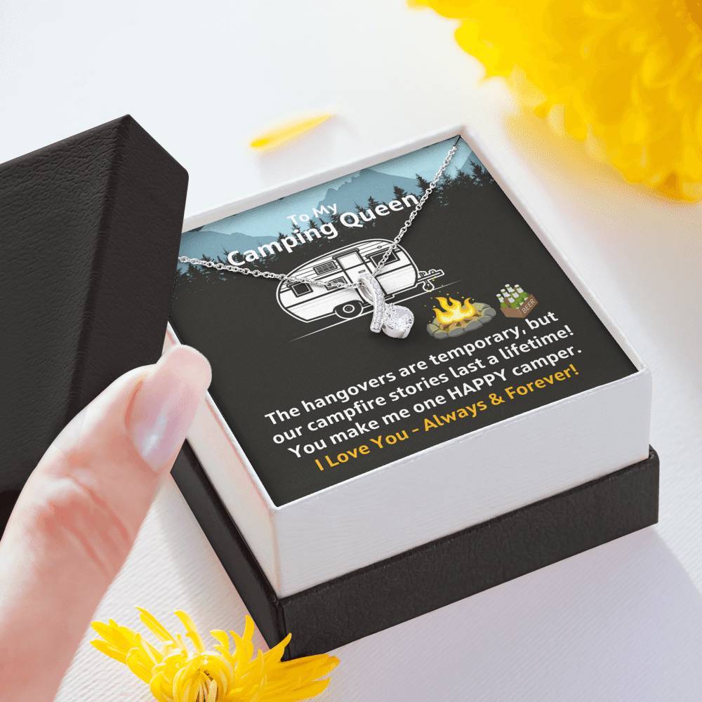 To My Camping Queen - Our Campfire Stories Last a Lifetime - Necklace