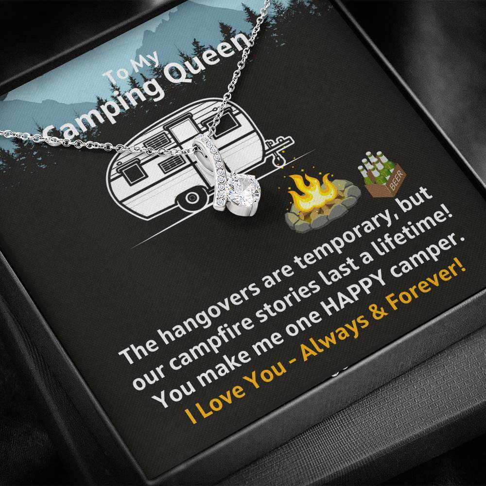 To My Camping Queen - Our Campfire Stories Last a Lifetime - Necklace
