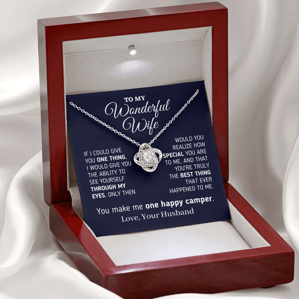 Gift for Wife - "One Thing Happy Camper" Necklace