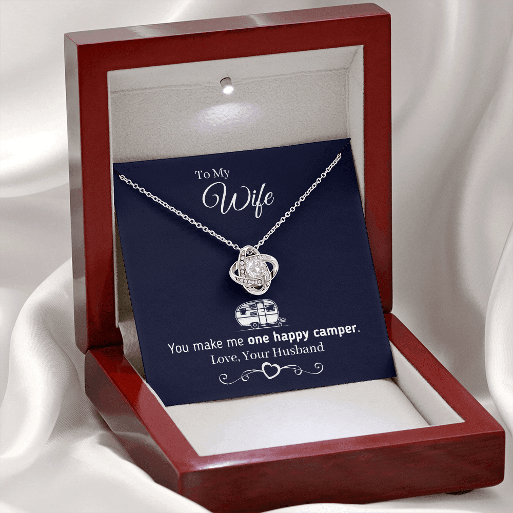 Gift for Wife "One Happy Camper" Necklace