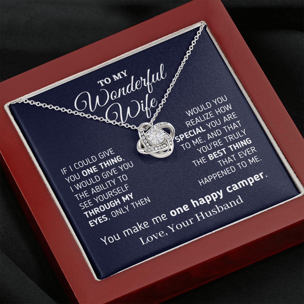 Gift for Wife - "One Thing Happy Camper" Necklace