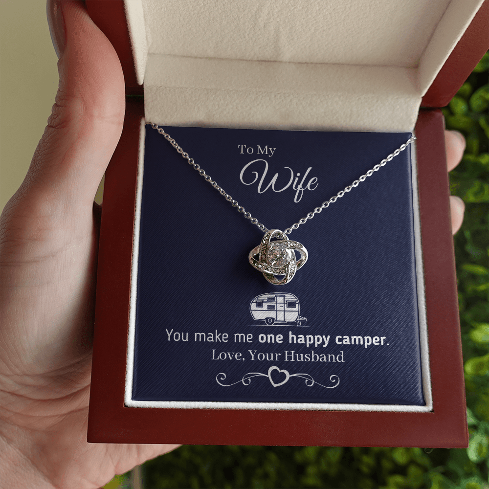 Gift for Wife "One Happy Camper" Necklace