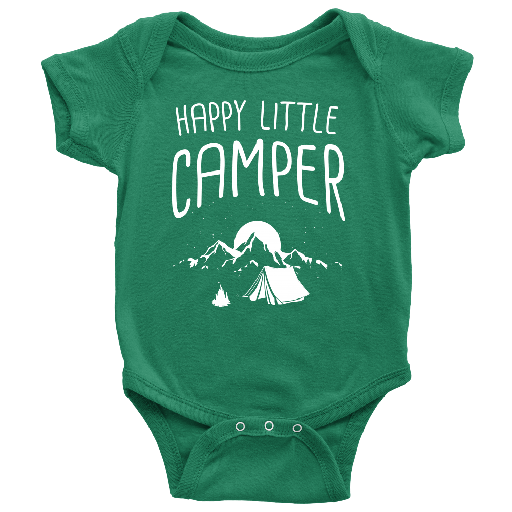 Cute and Adorable "Happy Little Camper" Baby Onesie