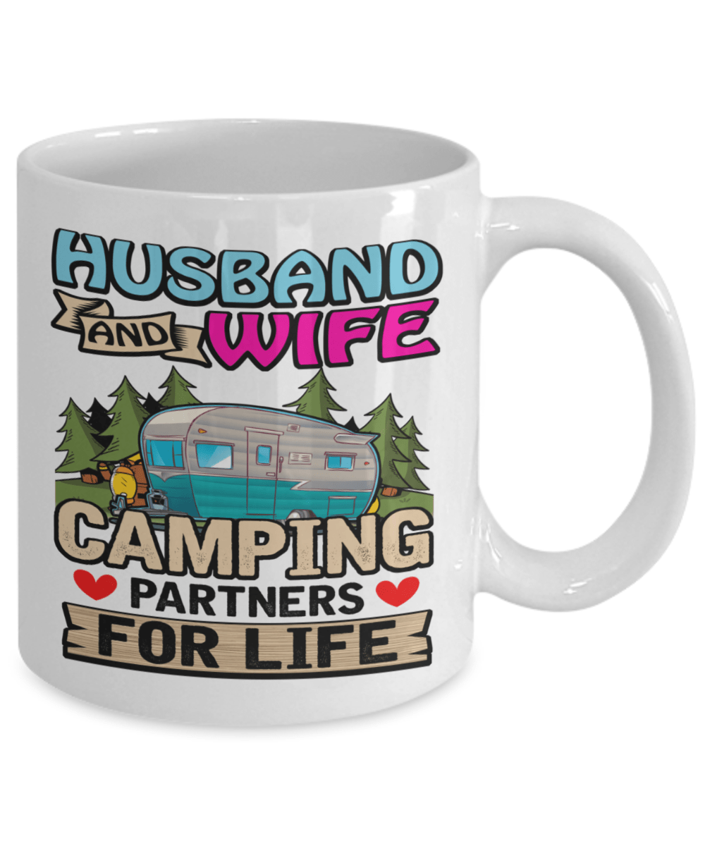 "Husband And Wife Camping Partners For Life" - Mug