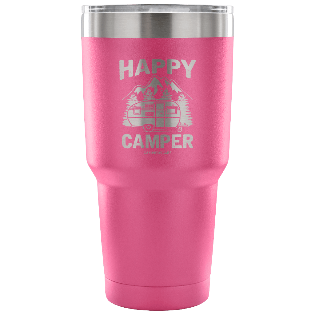 "Happy Camper" Stainless Steel Tumbler