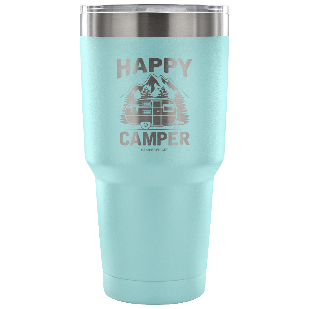 "Happy Camper" Stainless Steel Tumbler