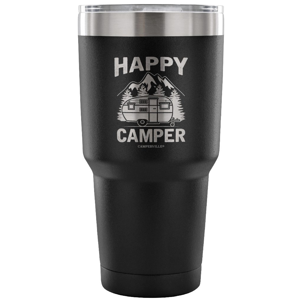 "Happy Camper" Stainless Steel Tumbler