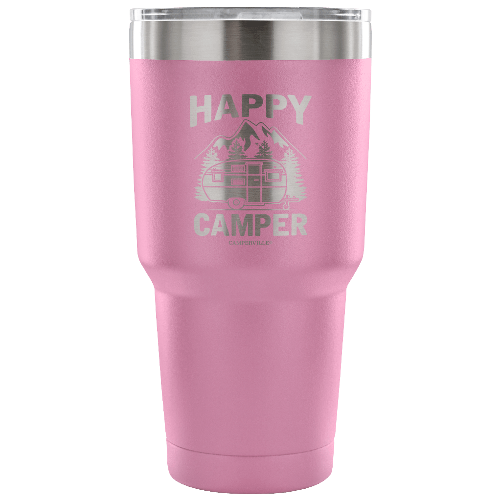 "Happy Camper" Stainless Steel Tumbler