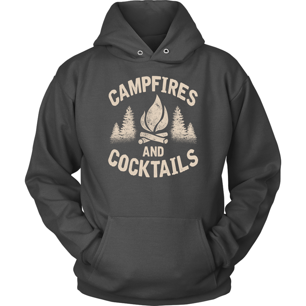 "Campfires And Cocktails" - Shirts and Hoodies