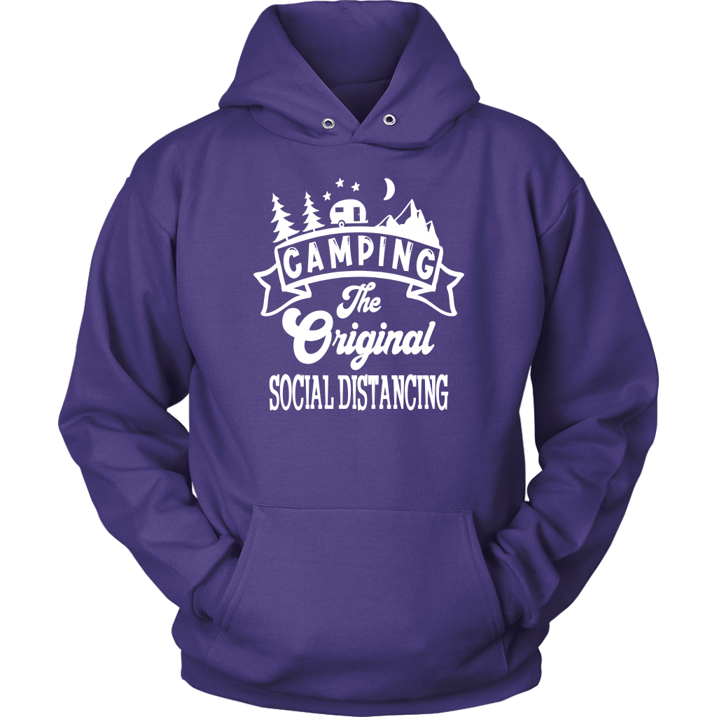 Funny "Camping The Original Social Distancing" Shirts and Hoodies