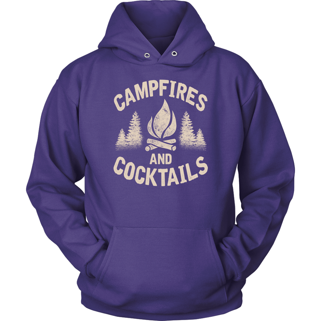 "Campfires And Cocktails" - Shirts and Hoodies