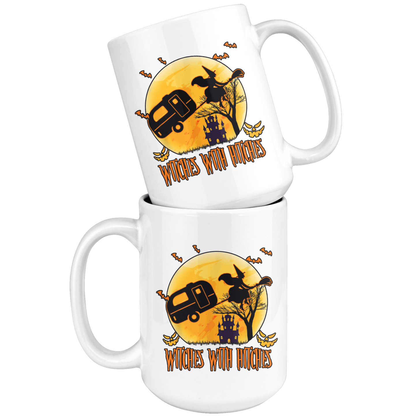 Funny "Witches With Hitches" Halloween Camping Mug