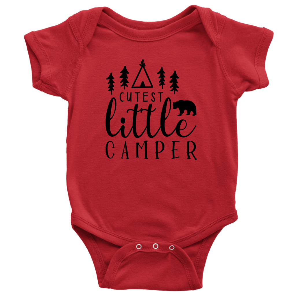 Cute and Adorable "Cutest Little Camper" Baby Onesie