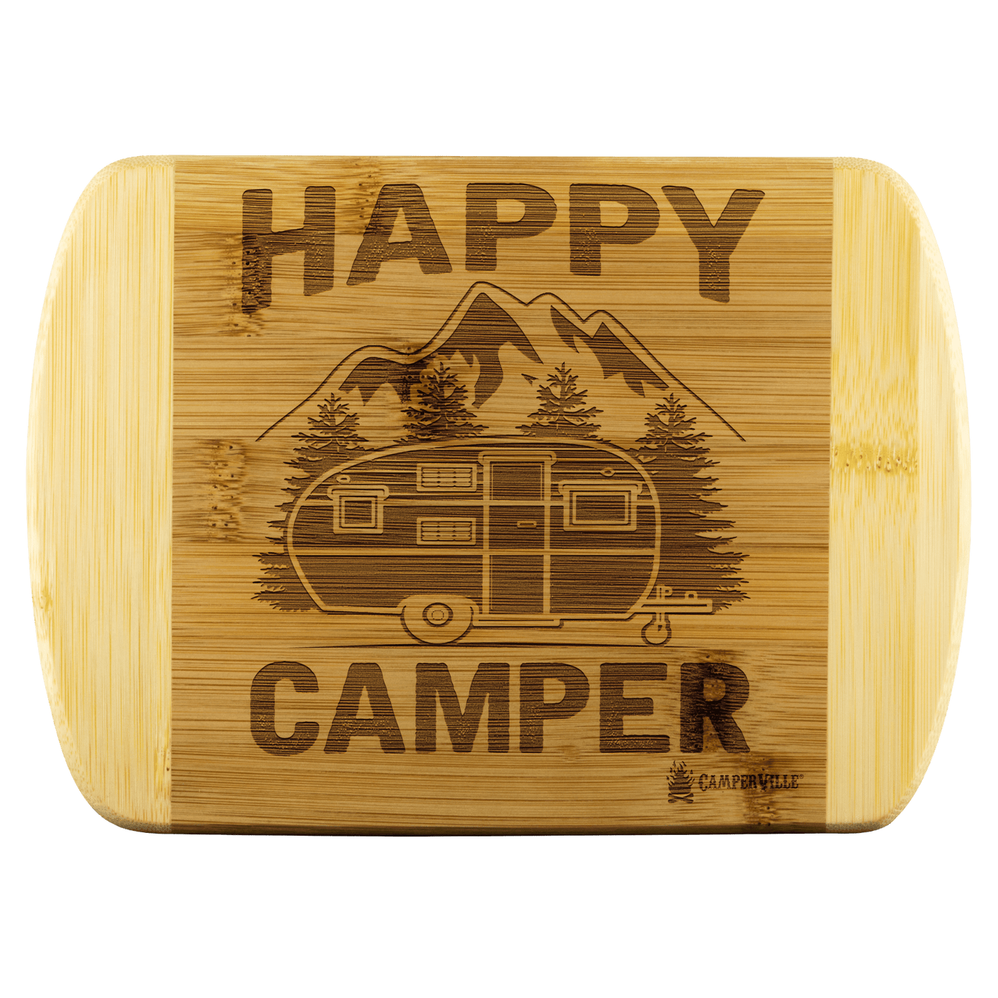 "Happy Camper" Cutting Board