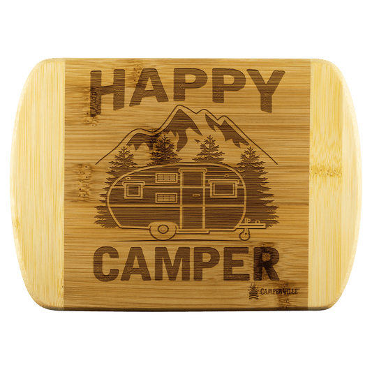 "Happy Camper" Cutting Board