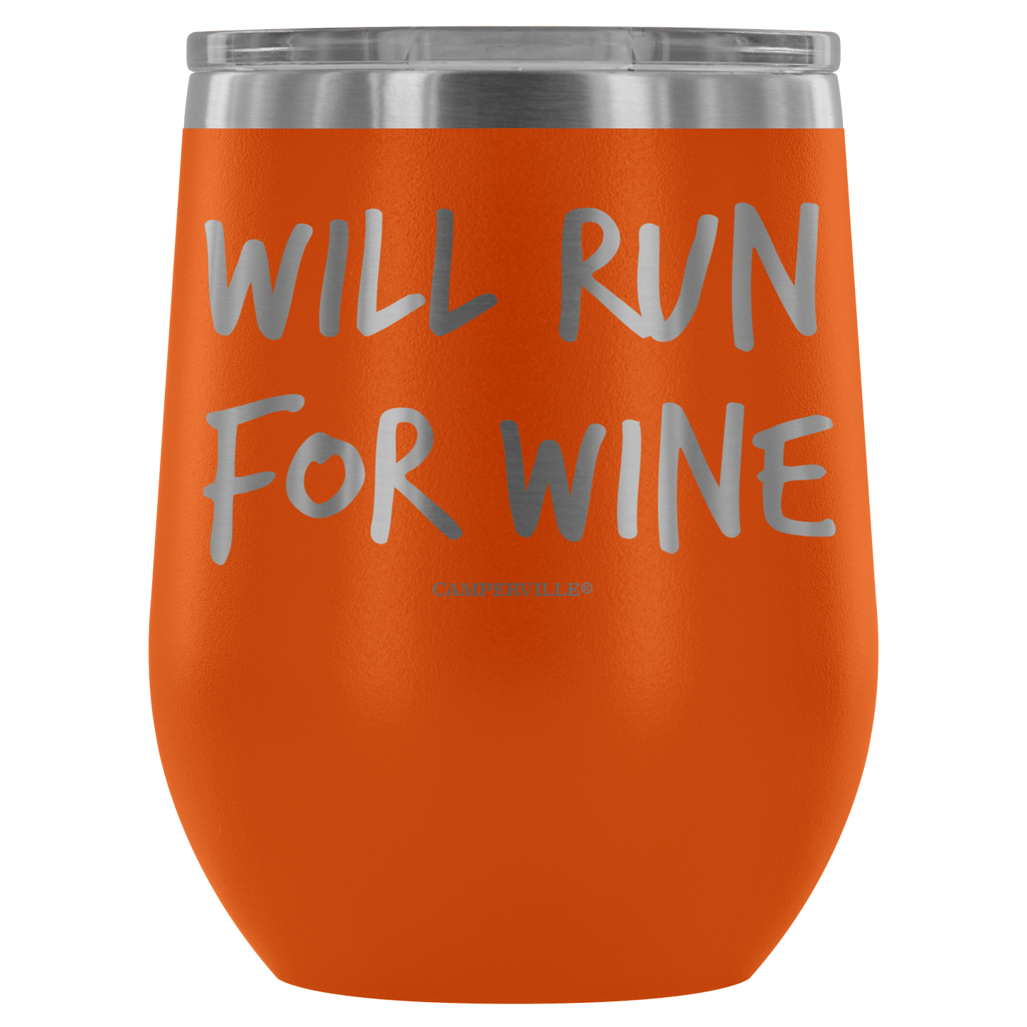 "Will Run For Wine" - Stainless Steel Cup