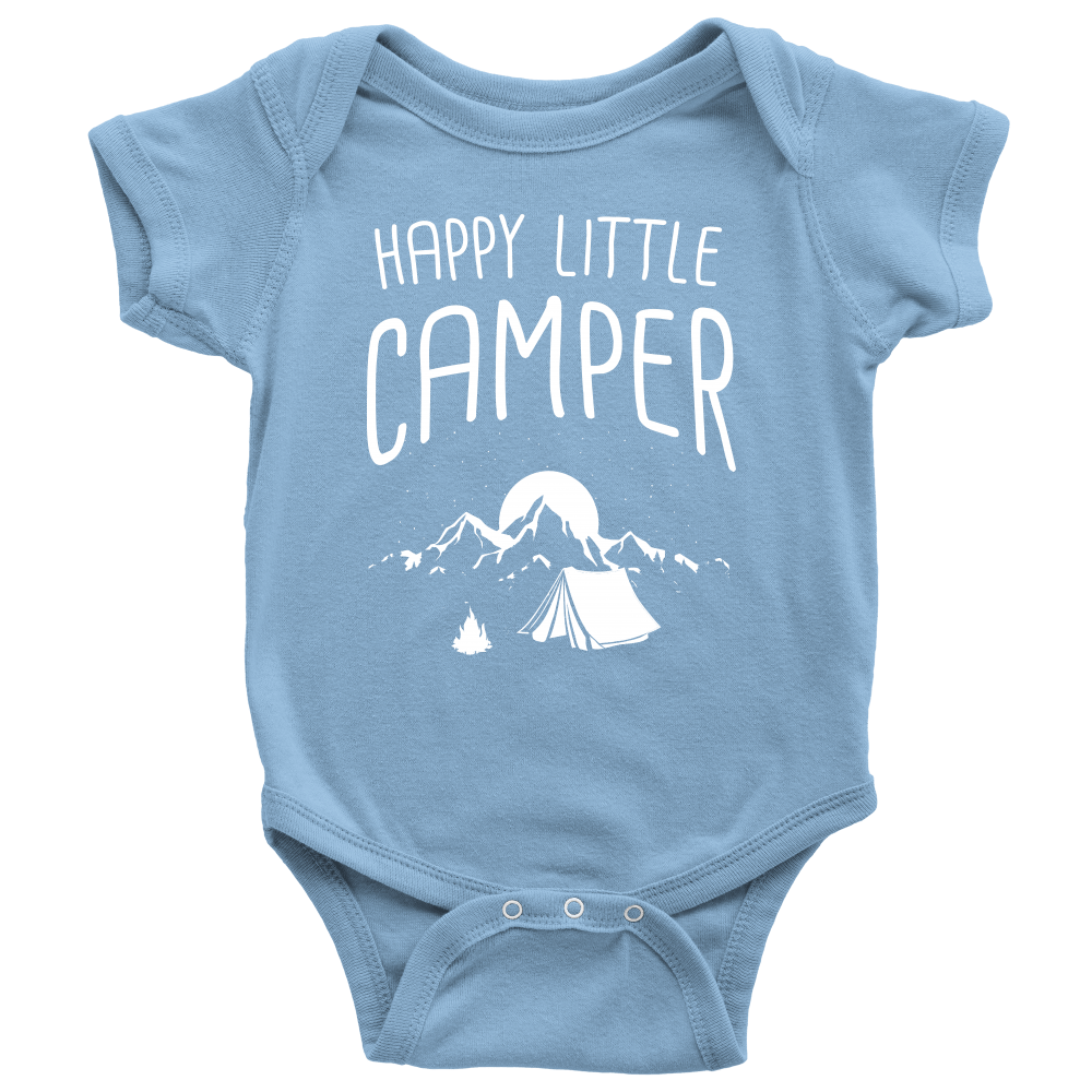 Cute and Adorable "Happy Little Camper" Baby Onesie