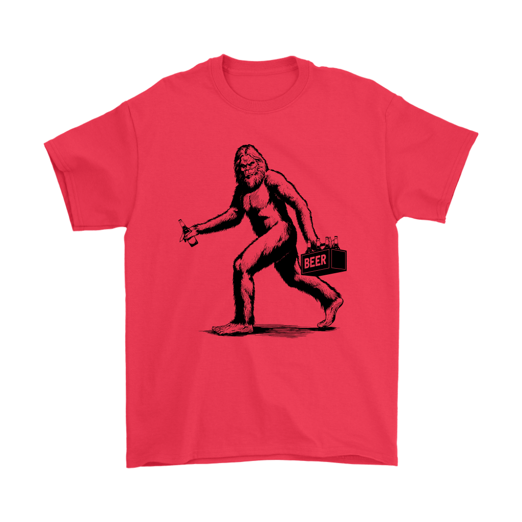 Funny "Sasquatch Stealing Beer" T-Shirts and Hoodies