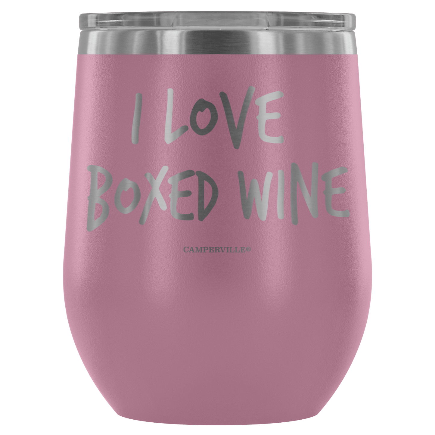 "I Love Boxed Wine" Stemless Wine Cup