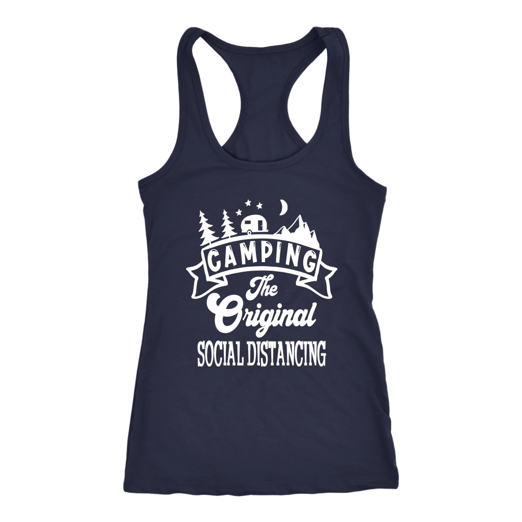 Funny "Camping The Original Social Distancing" Shirts and Hoodies