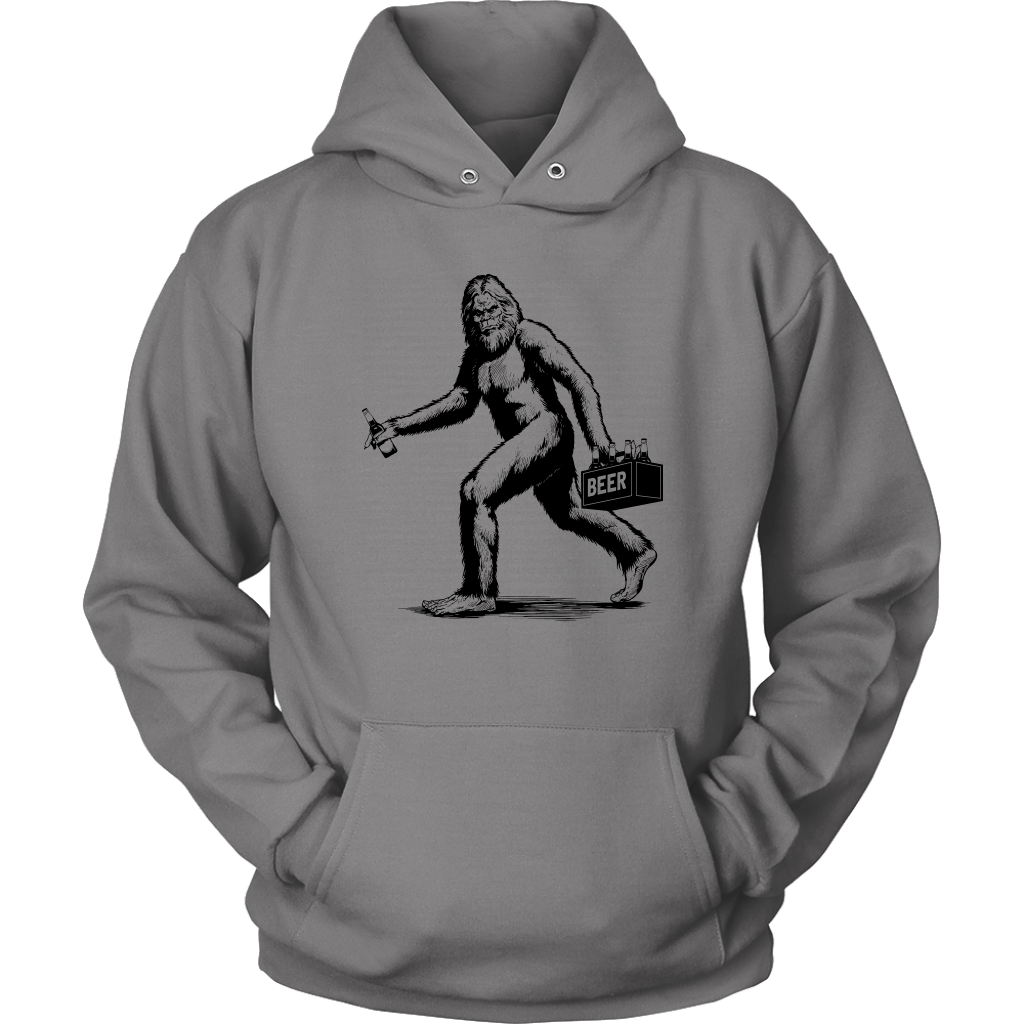 Funny "Sasquatch Stealing Beer" T-Shirts and Hoodies