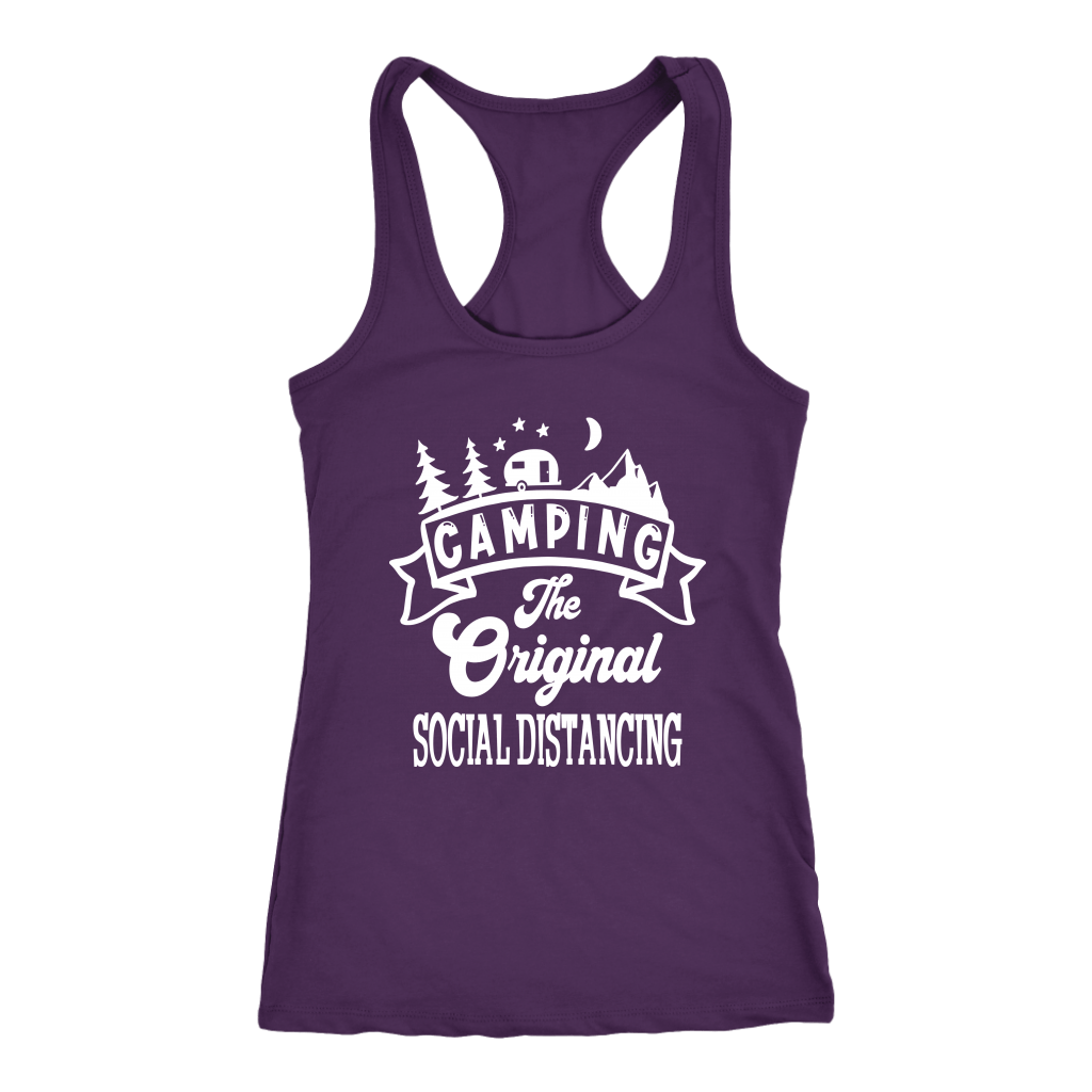 Funny "Camping The Original Social Distancing" Shirts and Hoodies
