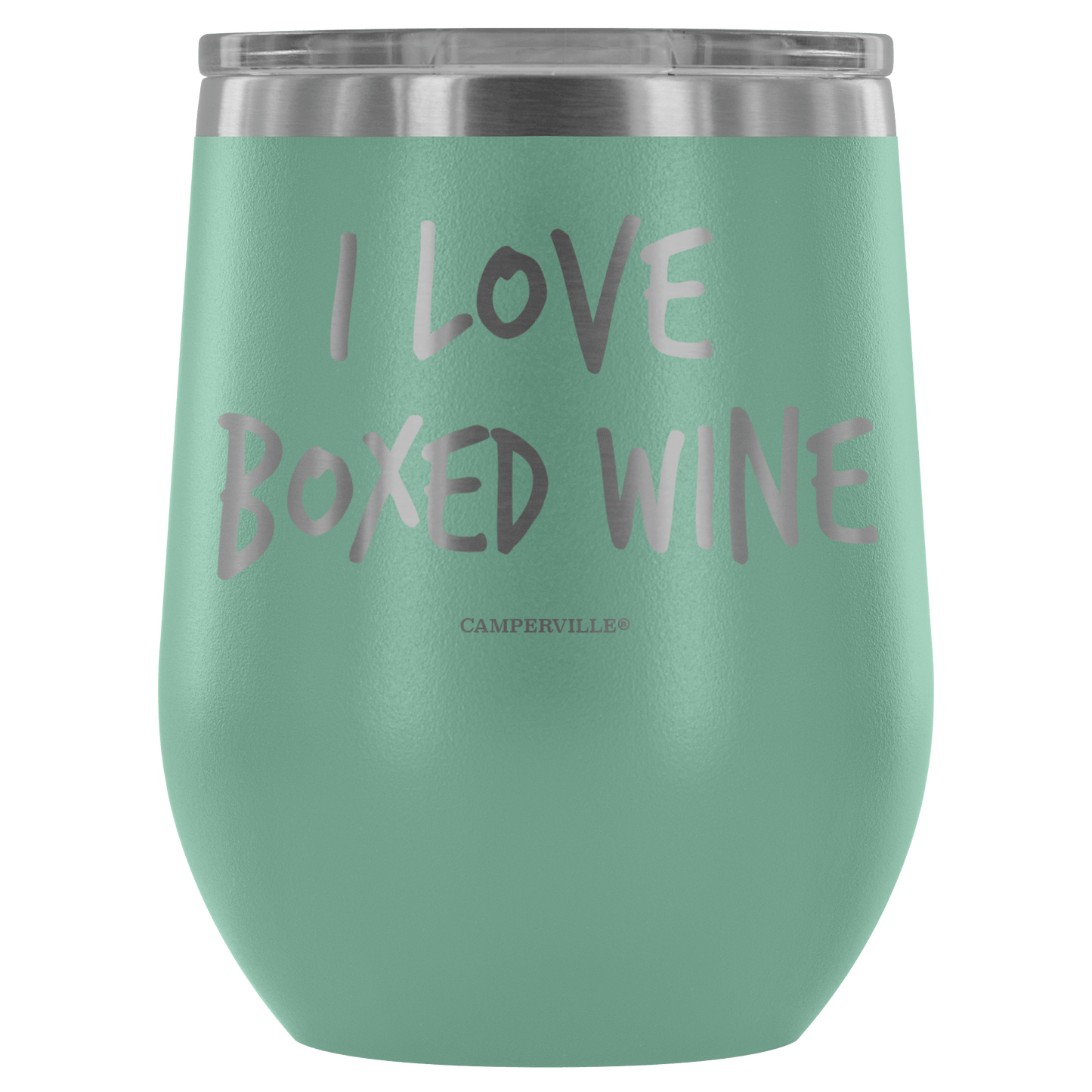 "I Love Boxed Wine" Stemless Wine Cup
