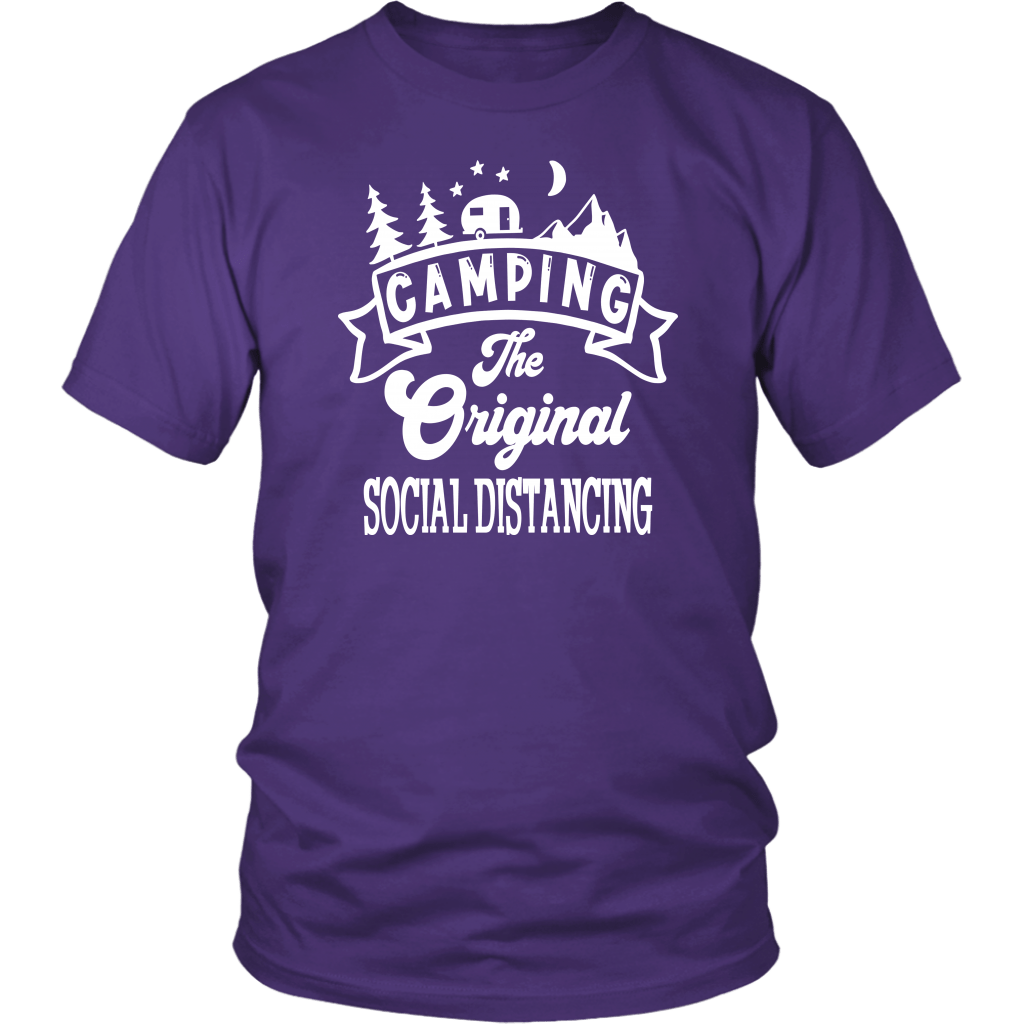 Funny "Camping The Original Social Distancing" Shirts and Hoodies