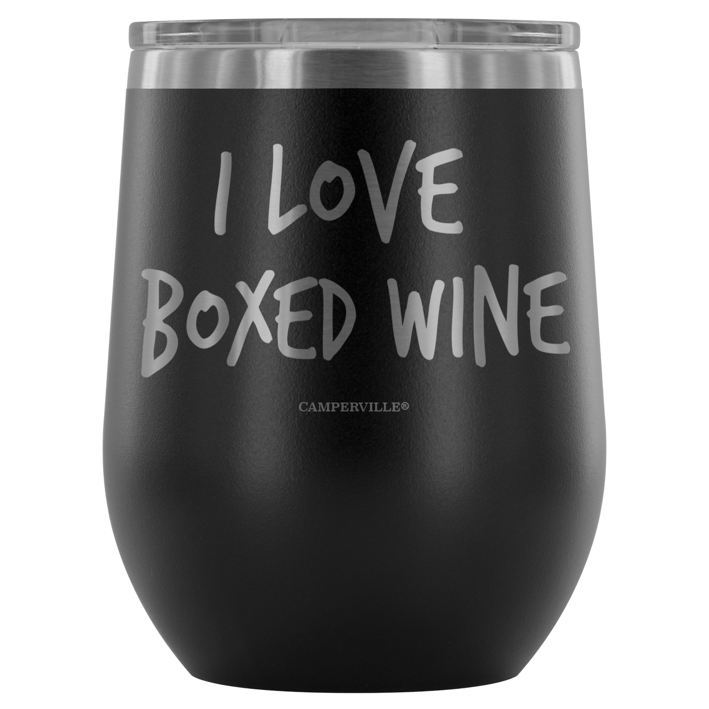 "I Love Boxed Wine" Stemless Wine Cup