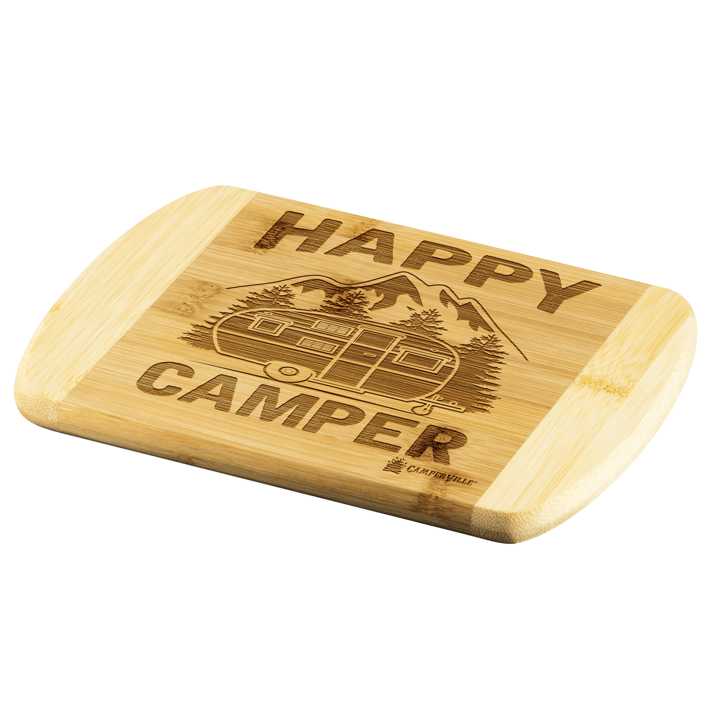 "Happy Camper" Cutting Board