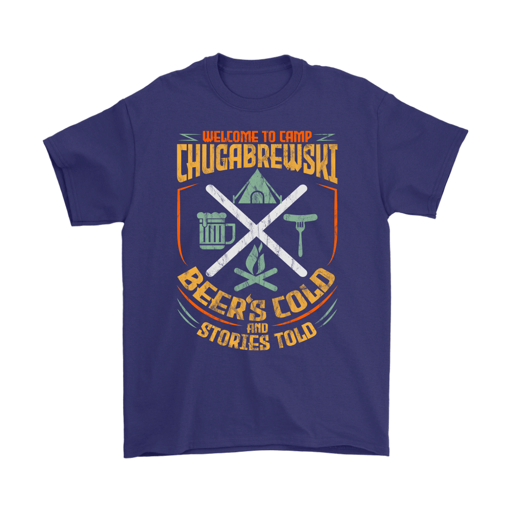 "Welcome To Camp Chugabrewski" - Funny Camping Shirts and Hoodies