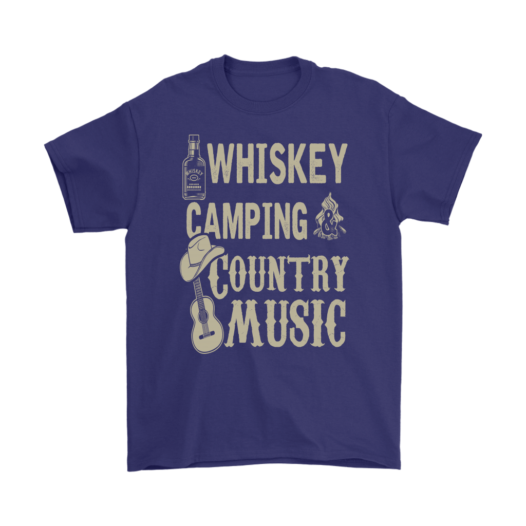 "Whiskey, Camping, and Country Music" - Shirts and Hoodies