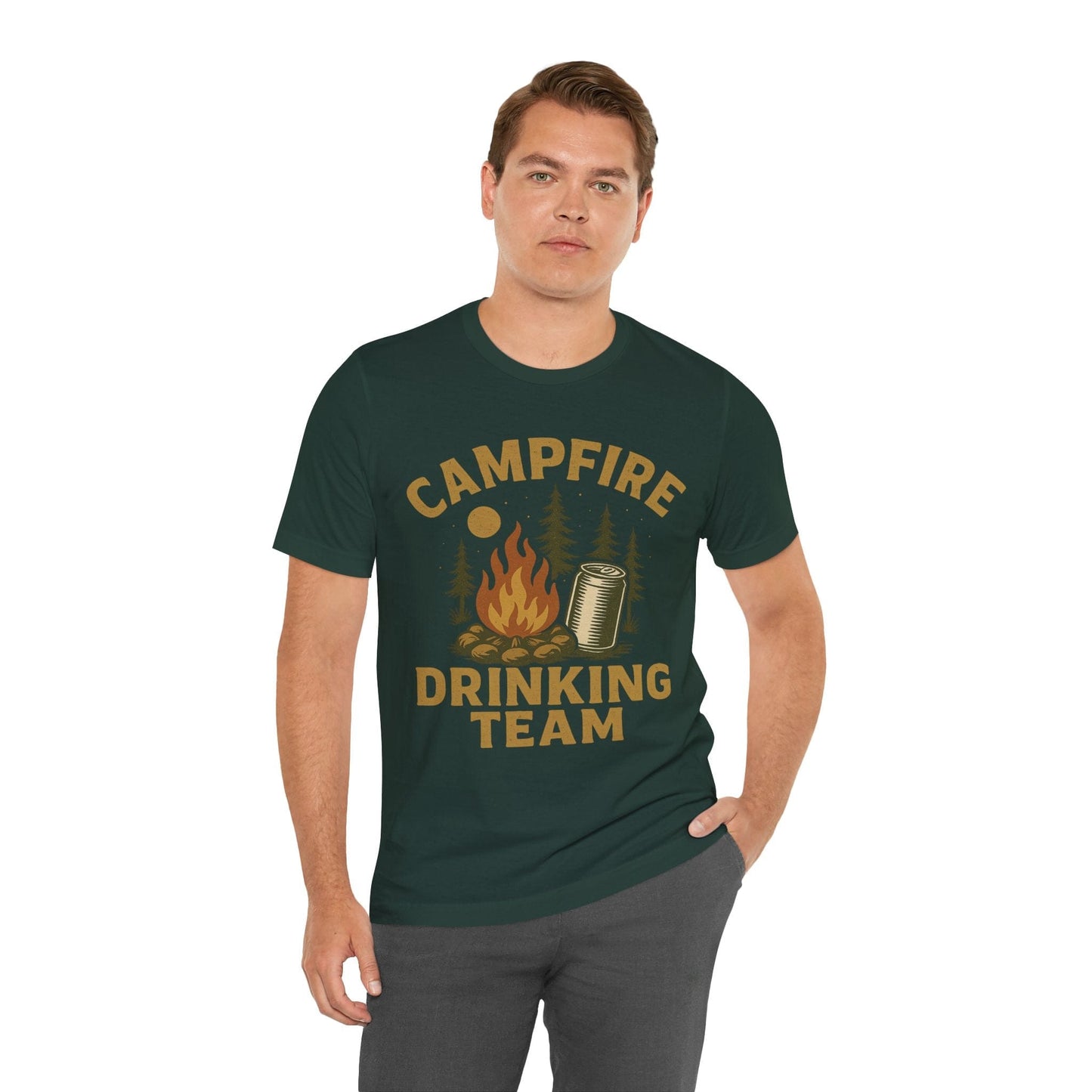 Funny "Campfire Drinking Team" Camping T-Shirt