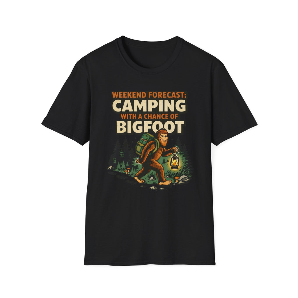 Weekend Forecast Camping With A Chance Of Bigfoot T-Shirt