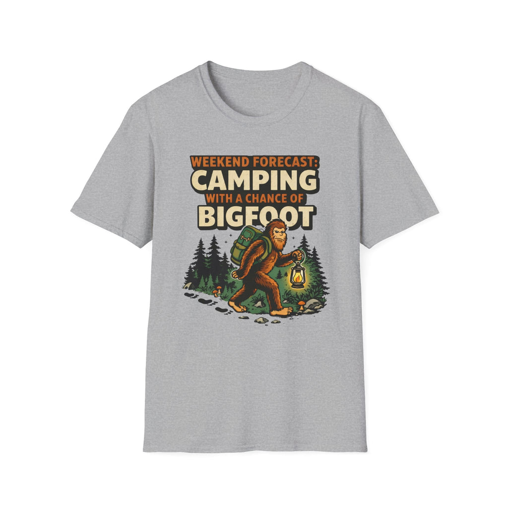 Weekend Forecast Camping With A Chance Of Bigfoot T-Shirt