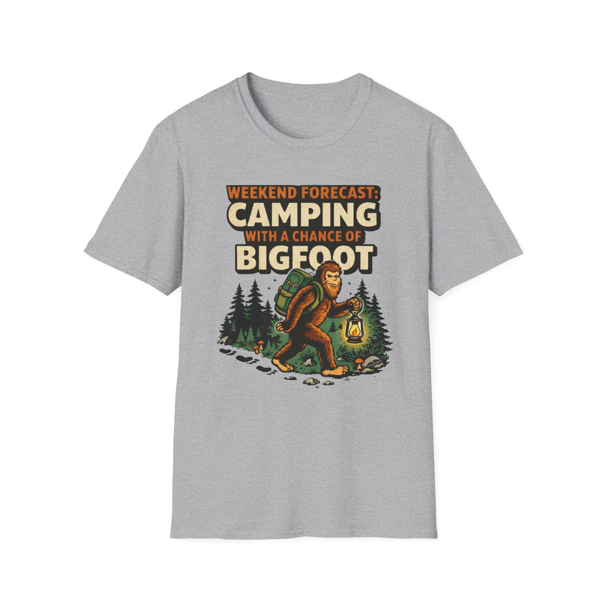 Weekend Forecast Camping With A Chance Of Bigfoot T-Shirt