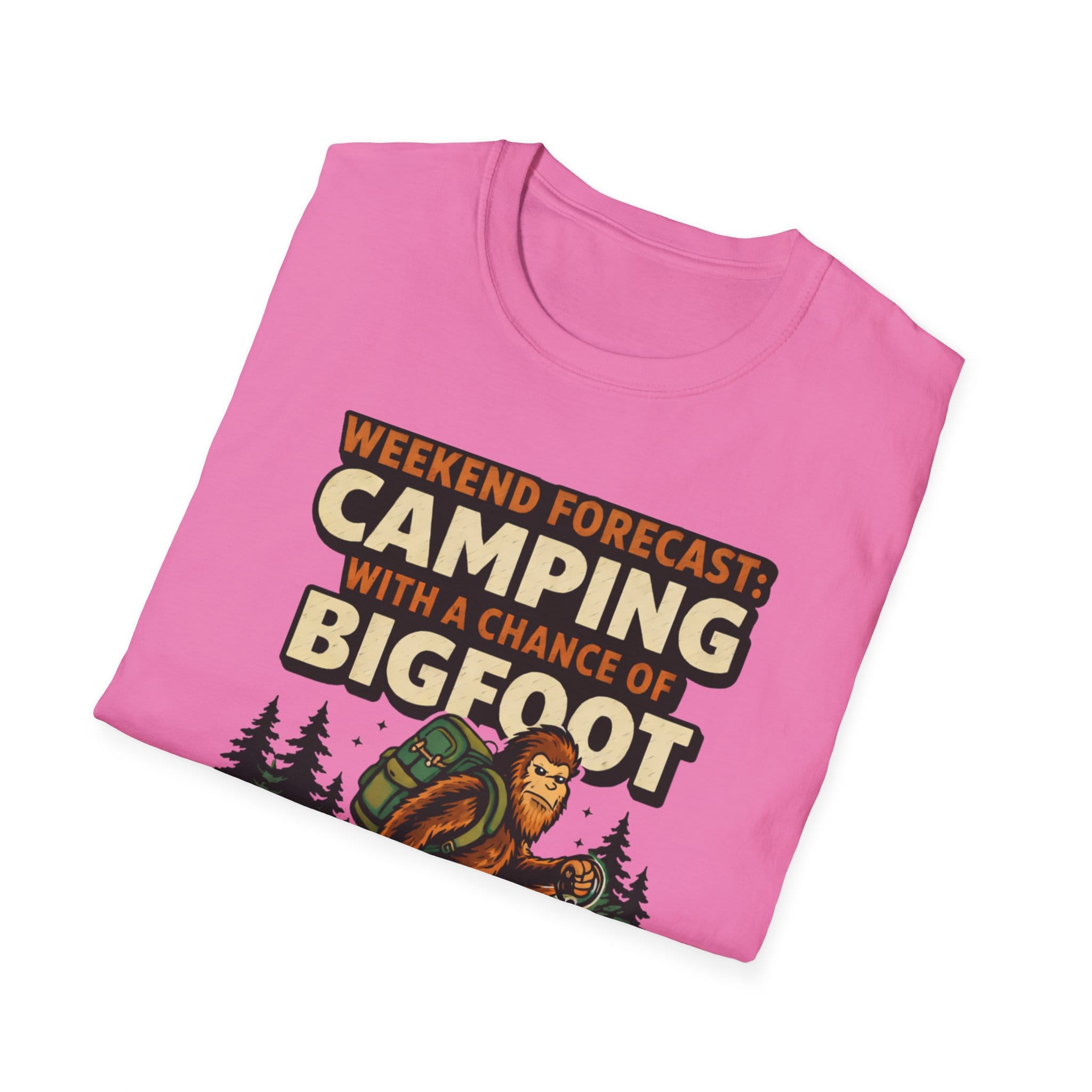 Weekend Forecast Camping With A Chance Of Bigfoot T-Shirt