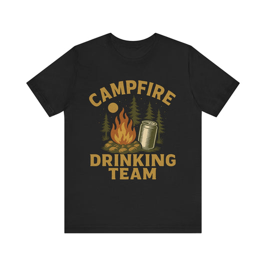 Funny "Campfire Drinking Team" Camping T-Shirt