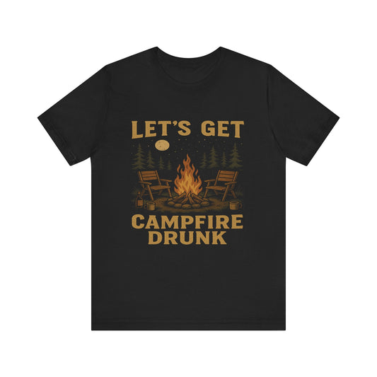 Funny "Let's Get Campfire Drunk" Camping T-Shirt