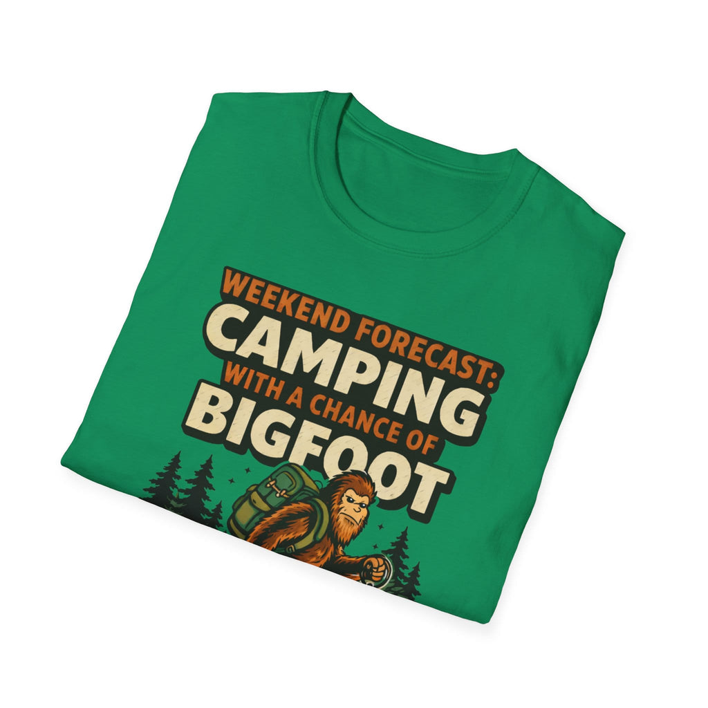 Weekend Forecast Camping With A Chance Of Bigfoot T-Shirt
