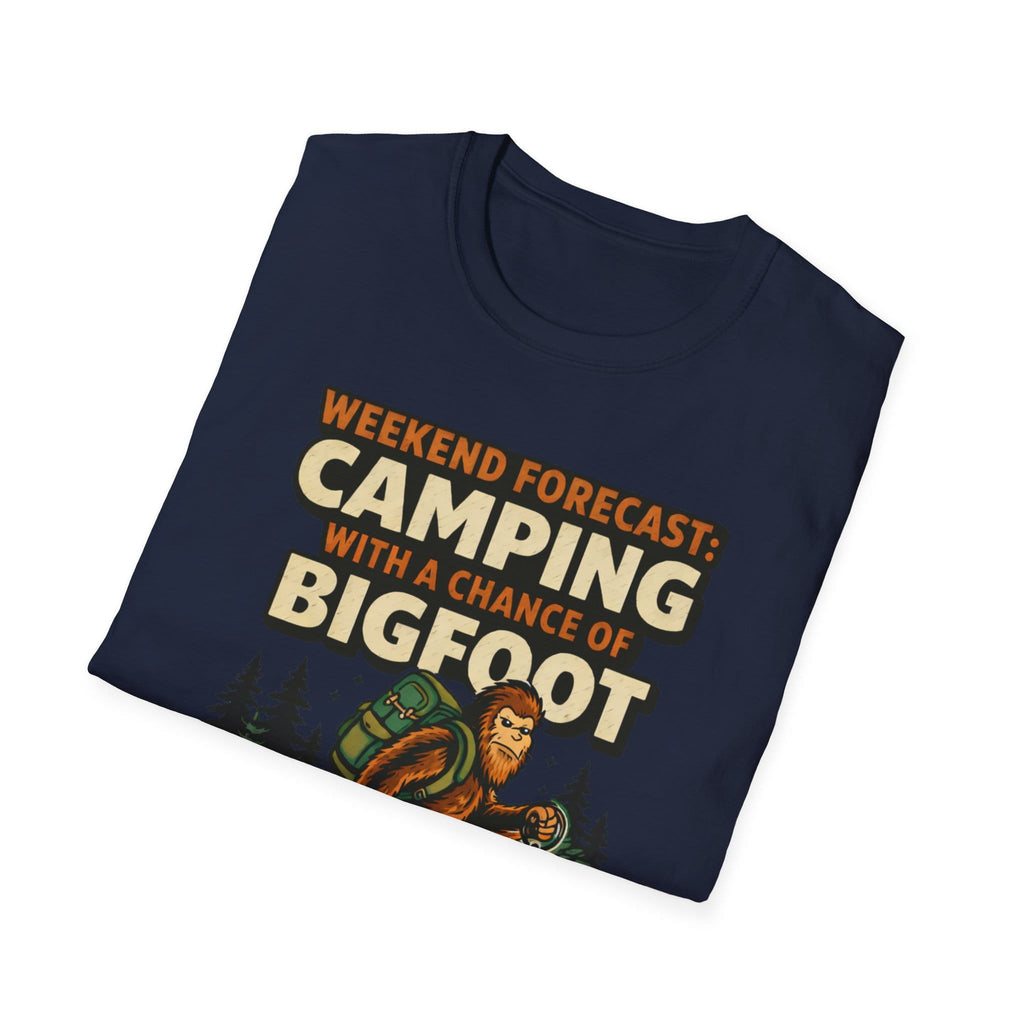 Weekend Forecast Camping With A Chance Of Bigfoot T-Shirt